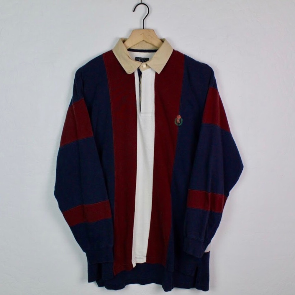 ‼️SOLD‼️Chaps Ralph Lauren Color-blocked L/S Polo